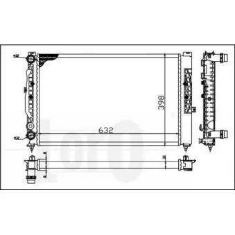 Radiateur, refroidissement du moteur ABAKUS 053-017-0050