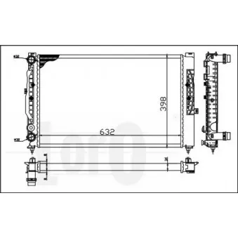 Radiateur, refroidissement du moteur ABAKUS 053-017-0057