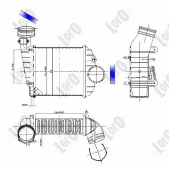 Intercooler, échangeur ABAKUS 053-018-0017