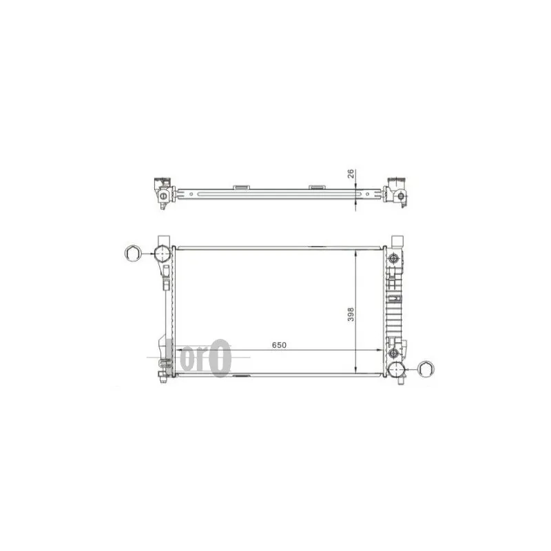 Radiateur, refroidissement du moteur ABAKUS 054-017-0011