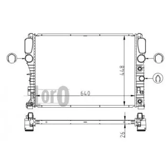 Radiateur, refroidissement du moteur ABAKUS 054-017-0033