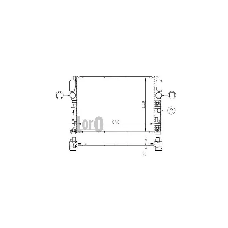 Radiateur, refroidissement du moteur ABAKUS 054-017-0033