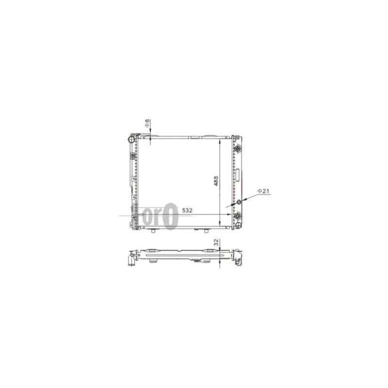 Radiateur, refroidissement du moteur ABAKUS 054-017-0044