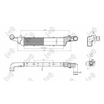 Intercooler, échangeur ABAKUS 054-018-0013