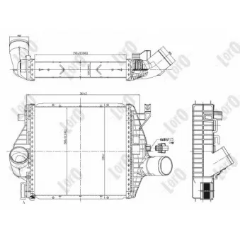 Intercooler, échangeur ABAKUS 054-018-0015