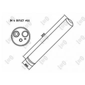 Filtre déshydratant, climatisation ABAKUS 054-021-0006