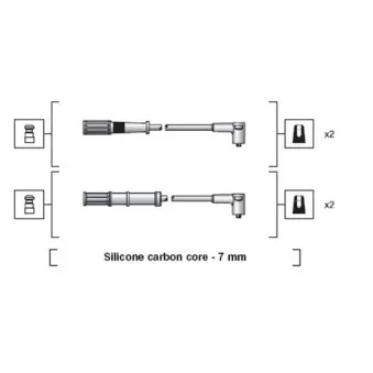 Kit de câbles d'allumage MAGNETI MARELLI 941318111161
