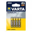 4 Piles Salines AAA / LR03 SuperLife VARTA AM 38-003 - Visuel 1