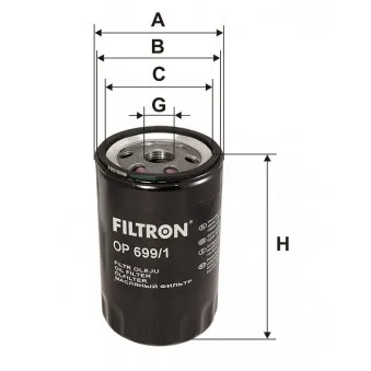 Filtre à huile FILTRON OP 699/1