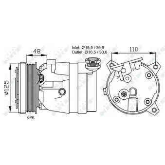 Compresseur, climatisation NRF 32022