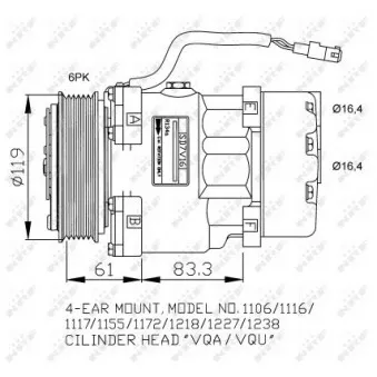 Compresseur, climatisation NRF 32040G