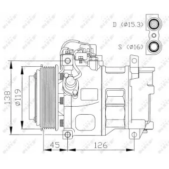 Compresseur, climatisation NRF 32042G