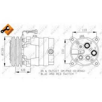 Compresseur, climatisation NRF 32058