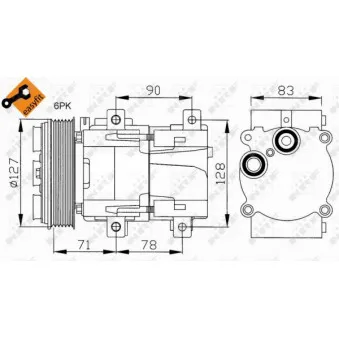 Compresseur, climatisation NRF 32107