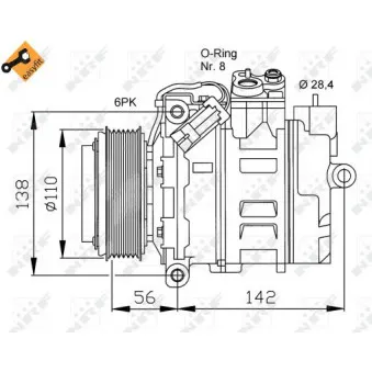 Compresseur, climatisation NRF 32178