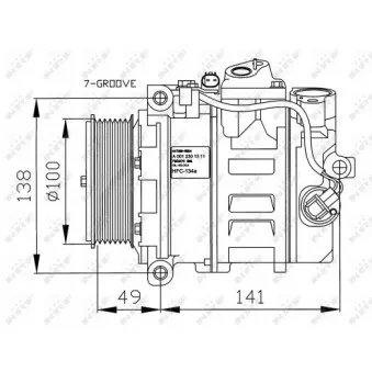 Compresseur, climatisation NRF 32216G