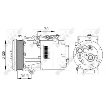 Compresseur, climatisation NRF 32250G