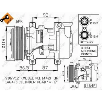 Compresseur, climatisation NRF 32260G