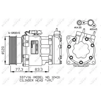 Compresseur, climatisation NRF 32266G