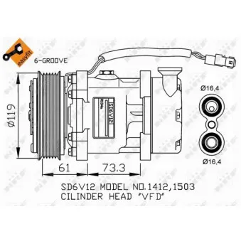 Compresseur, climatisation NRF 32275G