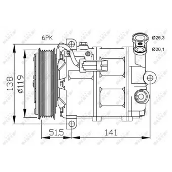 Compresseur, climatisation NRF 32499G
