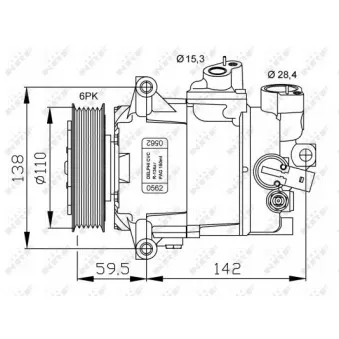 Compresseur, climatisation NRF 32500G