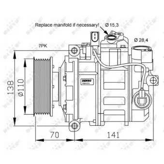 Compresseur, climatisation NRF 32613G