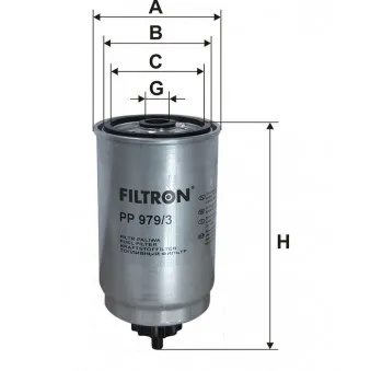 Filtre à carburant FILTRON PP 979/3