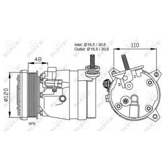 Compresseur, climatisation NRF 32678