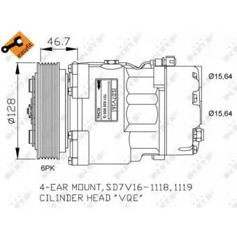 Compresseur, climatisation NRF 32680G