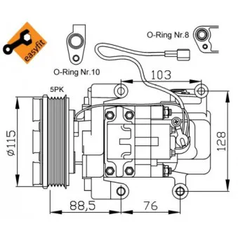 Compresseur, climatisation NRF 32681G