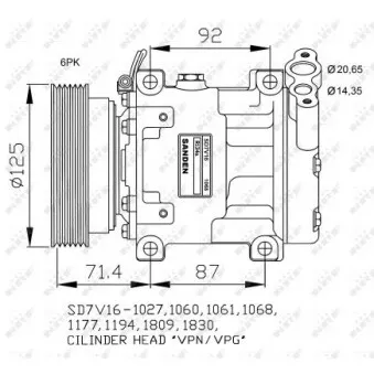 Compresseur, climatisation NRF 32742G