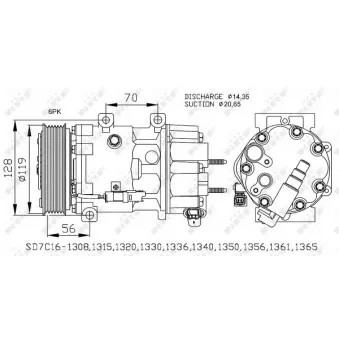 Compresseur, climatisation NRF 32772G