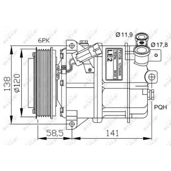 Compresseur, climatisation NRF 32774G
