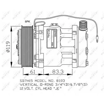 Compresseur, climatisation NRF 32875G