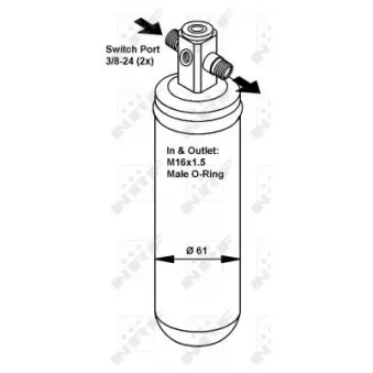 Filtre déshydratant, climatisation NRF 33171
