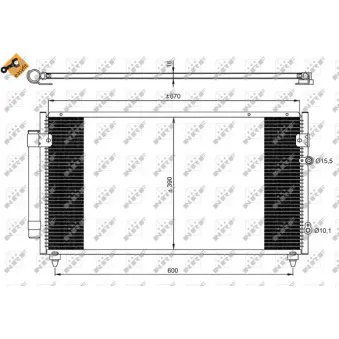 Condenseur, climatisation NRF 350072