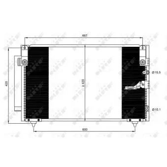 Condenseur, climatisation NRF 350093