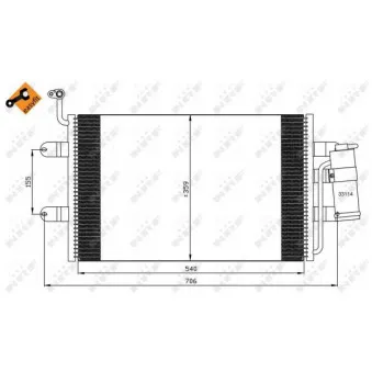 Condenseur, climatisation NRF 35338