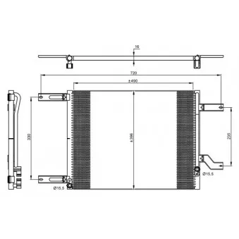 Condenseur, climatisation NRF 35665