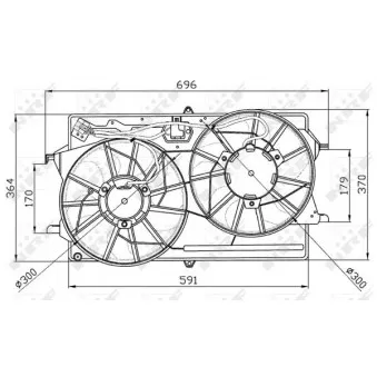 Ventilateur, refroidissement du moteur NRF 47035