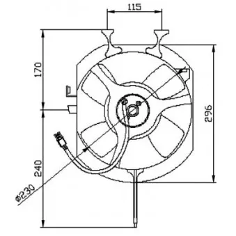 Ventilateur, refroidissement du moteur NRF 47040