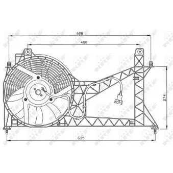 Ventilateur, refroidissement du moteur NRF 47065