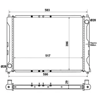 Radiateur, refroidissement du moteur NRF