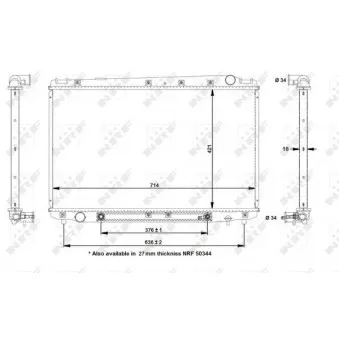 Radiateur, refroidissement du moteur NRF 50344A