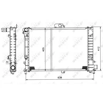 Radiateur, refroidissement du moteur NRF 504141
