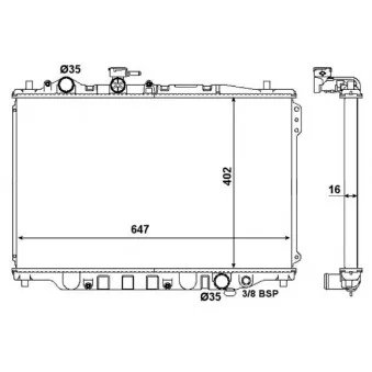 Radiateur, refroidissement du moteur NRF 506514
