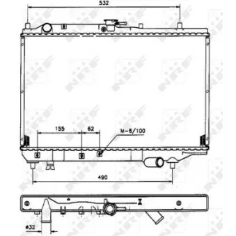 Radiateur, refroidissement du moteur NRF 506521