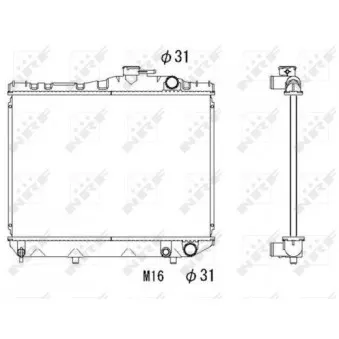 Radiateur, refroidissement du moteur NRF 506706