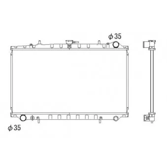 Radiateur, refroidissement du moteur NRF 506718